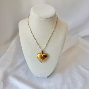 V the Label Gold Plated Heart “A” Initial Necklace